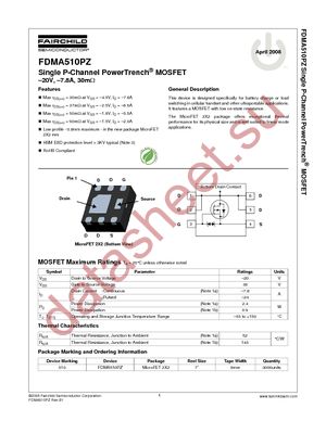 FDMA510PZ datasheet  